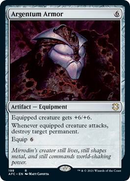 Argentum Armor card from Commander: Adventures in the Forgotten Realms