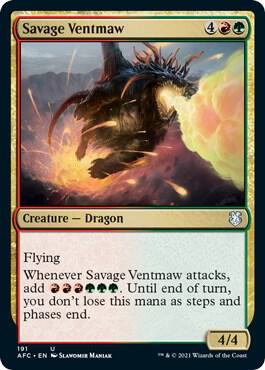 Savage Ventmaw card from Commander: Adventures in the Forgotten Realms