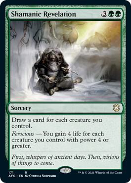 Shamanic Revelation card from Commander: Adventures in the Forgotten Realms