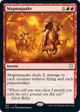 Magmaquake card from Commander: Adventures in the Forgotten Realms