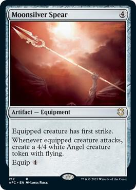 Moonsilver Spear card from Commander: Adventures in the Forgotten Realms