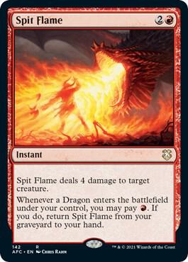 Spit Flame card from Commander: Adventures in the Forgotten Realms