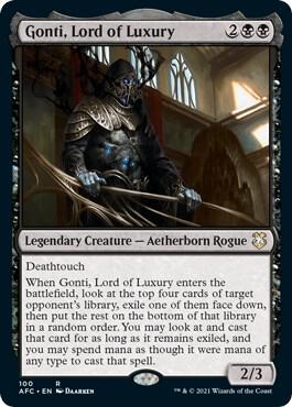 Gonti, Lord of Luxury card from Commander: Adventures in the Forgotten Realms
