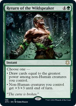 Return of the Wildspeaker card from Commander: Adventures in the Forgotten Realms