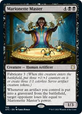 Marionette Master card from Commander: Adventures in the Forgotten Realms