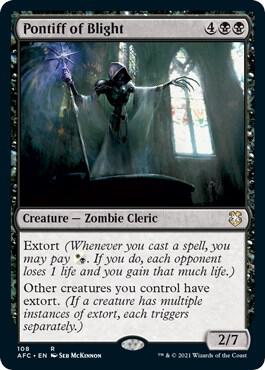 Pontiff of Blight card from Commander: Adventures in the Forgotten Realms