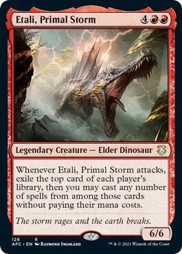 Etali, Primal Storm card from Commander: Adventures in the Forgotten Realms
