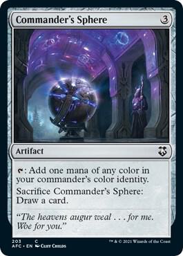 Commander's Sphere card from Commander: Adventures in the Forgotten Realms