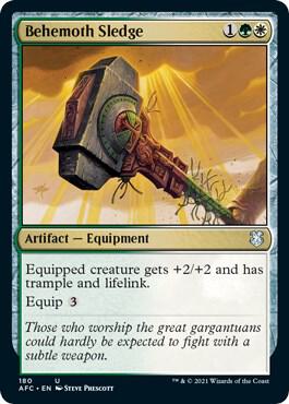 Behemoth Sledge card from Commander: Adventures in the Forgotten Realms