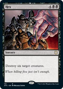 Hex card from Commander: Adventures in the Forgotten Realms