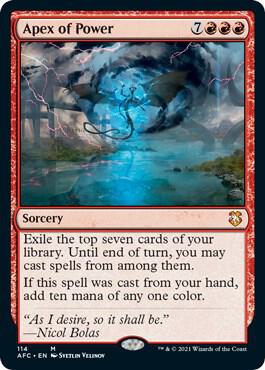 Apex of Power card from Commander: Adventures in the Forgotten Realms