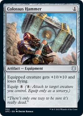 Colossus Hammer card from Commander: Adventures in the Forgotten Realms
