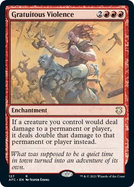 Gratuitous Violence card from Commander: Adventures in the Forgotten Realms