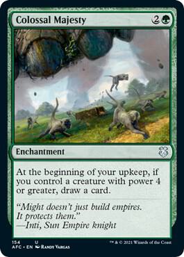 Colossal Majesty card from Commander: Adventures in the Forgotten Realms