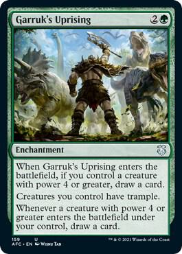 Garruk's Uprising card from Commander: Adventures in the Forgotten Realms