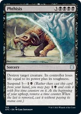 Phthisis card from Commander: Adventures in the Forgotten Realms