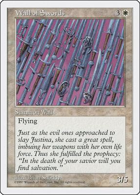 Wall of Swords card from Fifth Edition