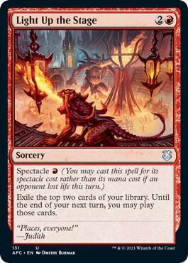 Light Up the Stage card from Commander: Adventures in the Forgotten Realms