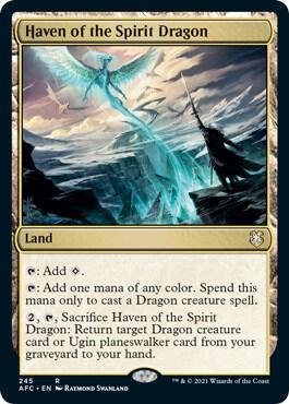 Haven of the Spirit Dragon card from Commander: Adventures in the Forgotten Realms