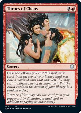 Throes of Chaos card from Commander: Adventures in the Forgotten Realms