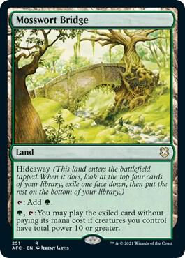 Mosswort Bridge card from Commander: Adventures in the Forgotten Realms