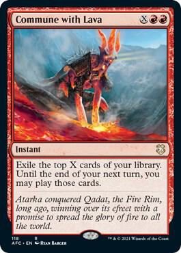 Commune with Lava card from Commander: Adventures in the Forgotten Realms