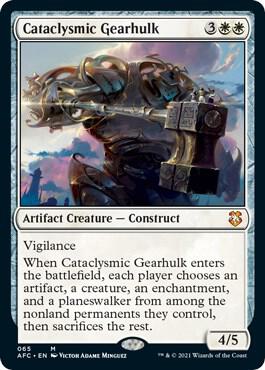Cataclysmic Gearhulk card from Commander: Adventures in the Forgotten Realms