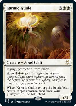 Karmic Guide card from Commander: Adventures in the Forgotten Realms