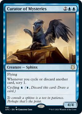 Curator of Mysteries card from Commander: Adventures in the Forgotten Realms