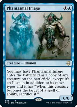 Phantasmal Image card from Commander: Adventures in the Forgotten Realms
