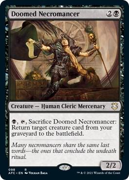 Doomed Necromancer card from Commander: Adventures in the Forgotten Realms