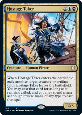 Hostage Taker card from Commander: Adventures in the Forgotten Realms