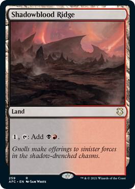 Shadowblood Ridge card from Commander: Adventures in the Forgotten Realms