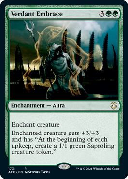 Verdant Embrace card from Commander: Adventures in the Forgotten Realms