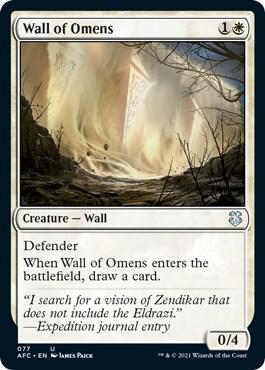 Wall of Omens card from Commander: Adventures in the Forgotten Realms