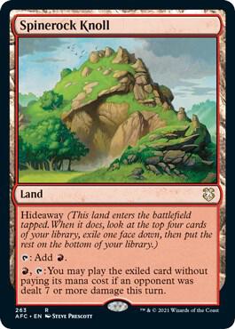 Spinerock Knoll card from Commander: Adventures in the Forgotten Realms