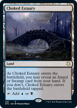 Choked Estuary card from Commander: Adventures in the Forgotten Realms