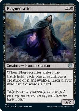 Plaguecrafter card from Commander: Adventures in the Forgotten Realms