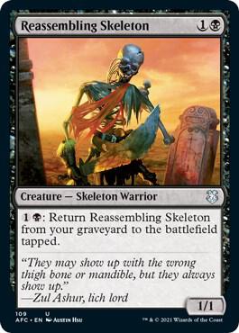 Reassembling Skeleton card from Commander: Adventures in the Forgotten Realms