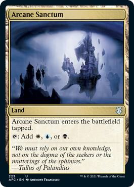 Arcane Sanctum card from Commander: Adventures in the Forgotten Realms