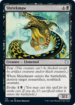 Shriekmaw card from Commander: Adventures in the Forgotten Realms