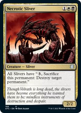 Necrotic Sliver card from Commander: Adventures in the Forgotten Realms