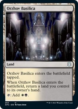 Orzhov Basilica card from Commander: Adventures in the Forgotten Realms