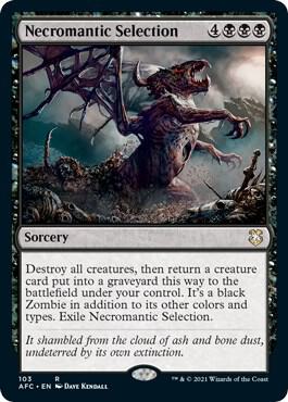 Necromantic Selection card from Commander: Adventures in the Forgotten Realms