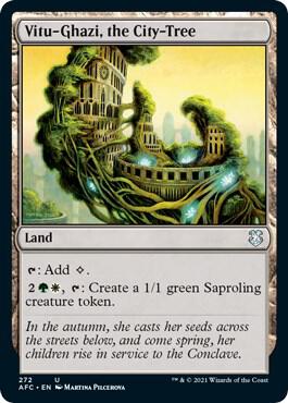 Vitu-Ghazi, the City-Tree card from Commander: Adventures in the Forgotten Realms