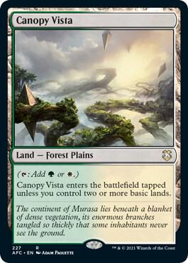 Canopy Vista card from Commander: Adventures in the Forgotten Realms