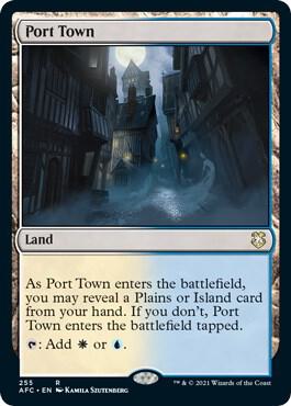 Port Town card from Commander: Adventures in the Forgotten Realms
