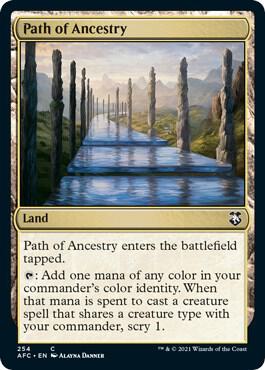 Path of Ancestry card from Commander: Adventures in the Forgotten Realms