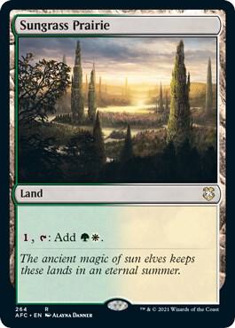 Sungrass Prairie card from Commander: Adventures in the Forgotten Realms