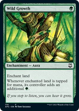 Wild Growth card from Commander: Adventures in the Forgotten Realms